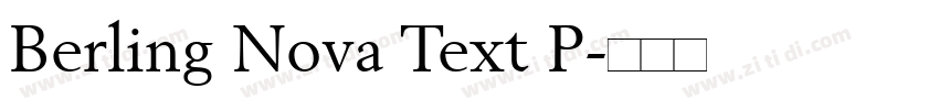 Berling Nova Text P字体转换 Berling Nova Text P字体转换